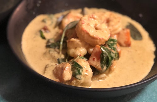 Red Curry Prawn and Pumpkin